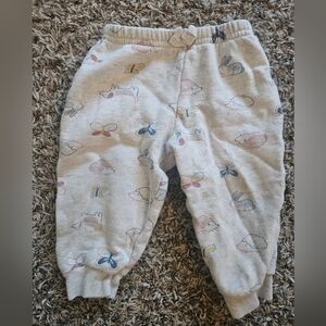 Carter's Cream Animal and Butterfly Print Baby Girl Sweatpants